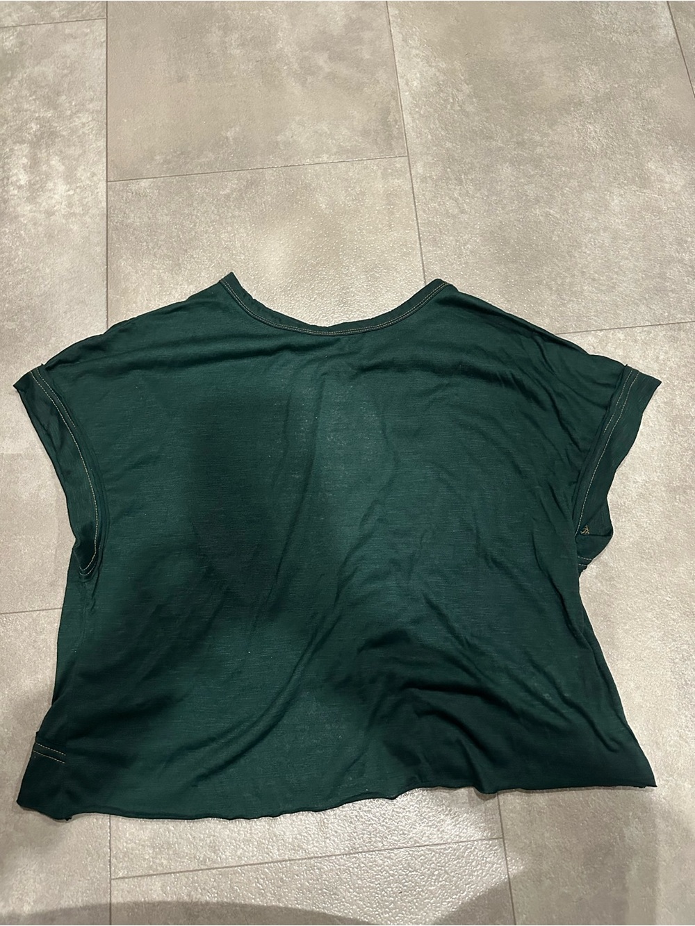 Women’s Dark Green Short-Sleeve Casual Top